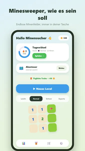 Minesweeper – Hauptmenü
