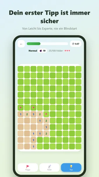 Minesweeper – im Spiel