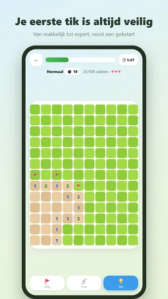 Mijnenveger – tijdens het spel