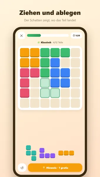Blockpuzzle – im Spiel