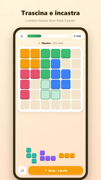 Puzzle di blocchi – partita in corso