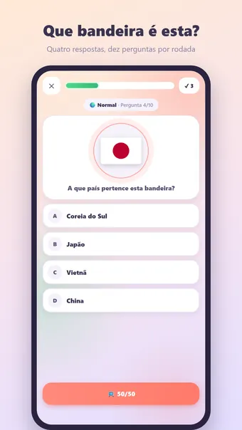 Quiz de Países – pergunta de bandeira