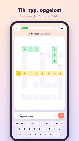 Kruiswoord – tijdens het spel