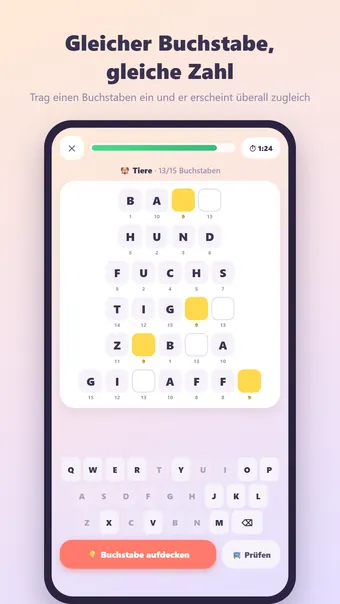 Kryptogramm – im Spiel