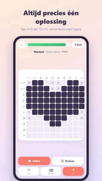 Nonogram – tijdens het spel