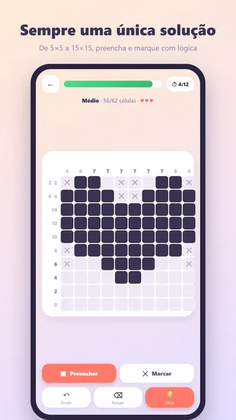 Nonogram – partida em andamento