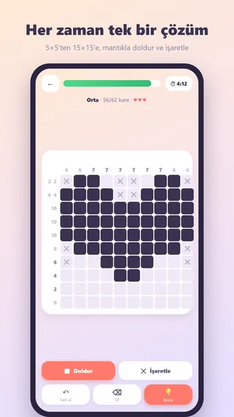 Nonogram – oyun sırasında
