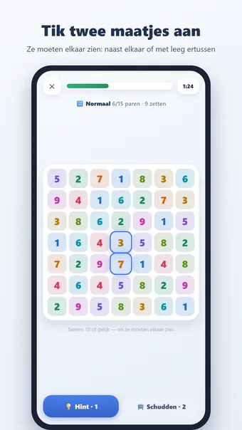 Getallen Koppelen – tijdens het spel