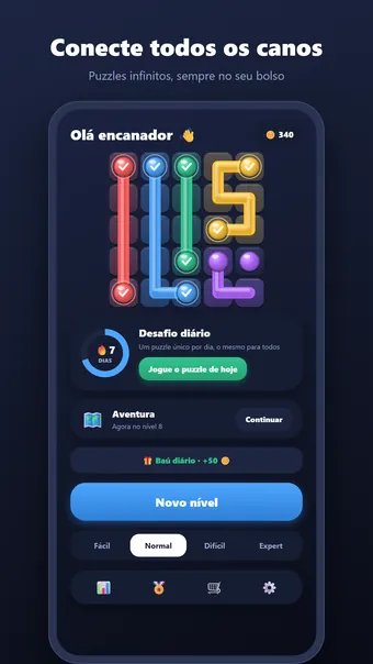 Conectar Canos – menu principal