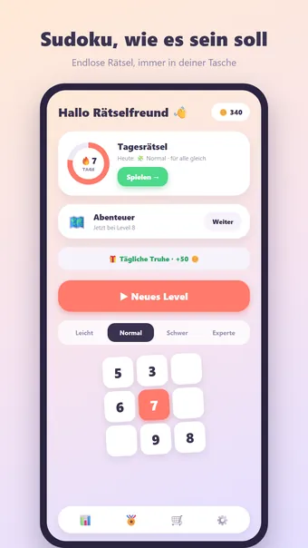 Sudoku – Hauptmenü