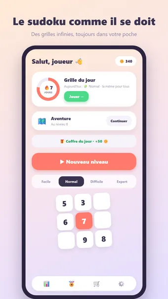 Sudoku – menu principal