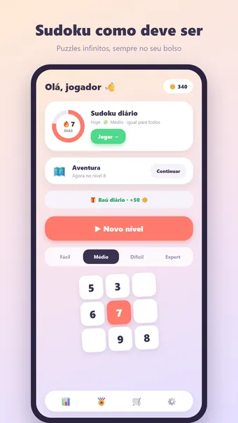 Sudoku – menu principal