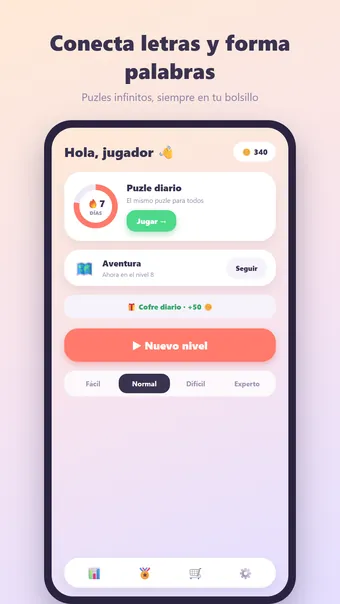 Word Connect – menú principal